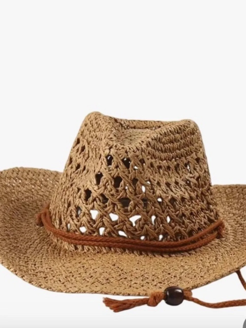 NWOT cowgirl/cowboy straw, tacky color, summer hat